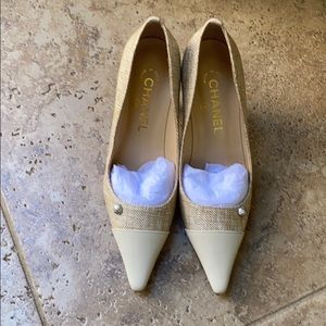Authentic Chanel bi-color pumps